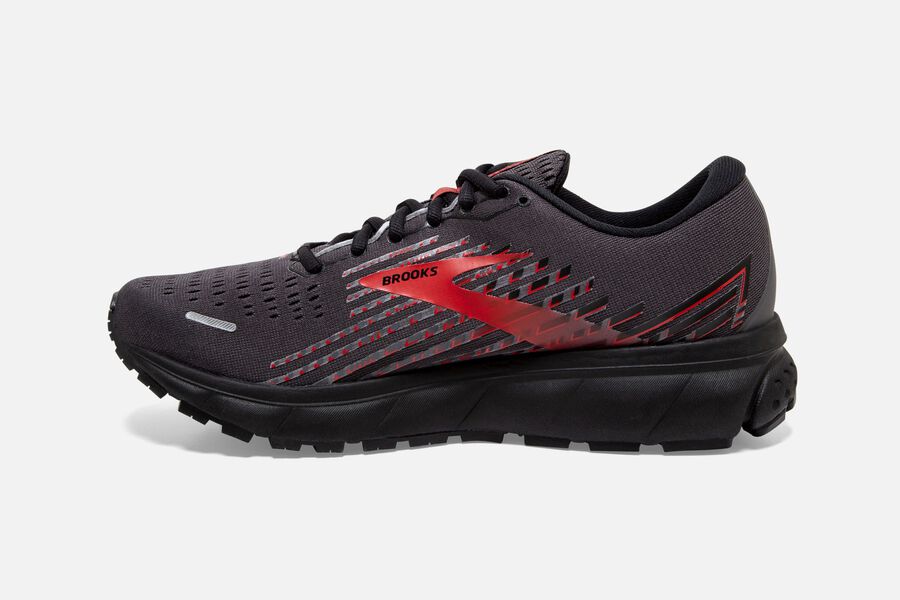 Brooks Ghost 13 GTX Road Running Shoes Mens - Black/Red - FTCIO-5481